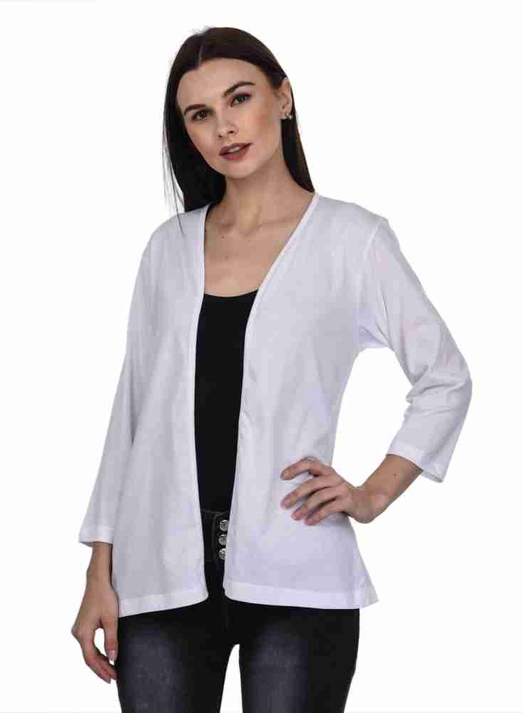 White sales cotton shrug