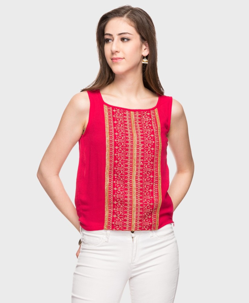 Sleeveless sale tops flipkart