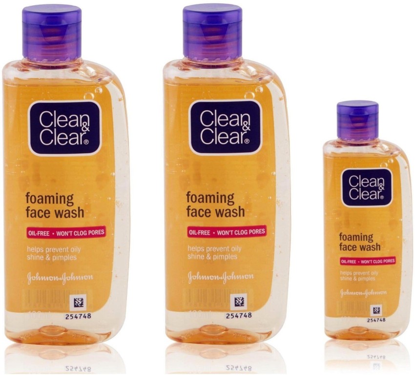 Clean & Clear Foaming 150ml + 150ml + 50ml Face Wash - Price in