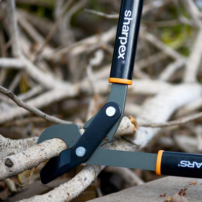Sharpex loppers saws and tree pruners Fiskars Power Gear Branch