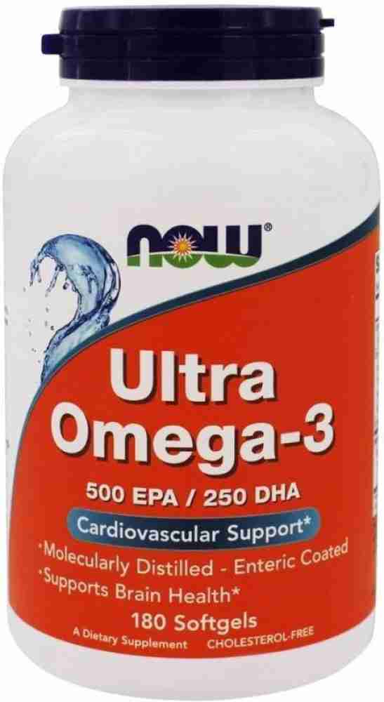 Now Foods Ultra Omega Fish Oil 500 EPA 250 DHA 180 Soft gels Price