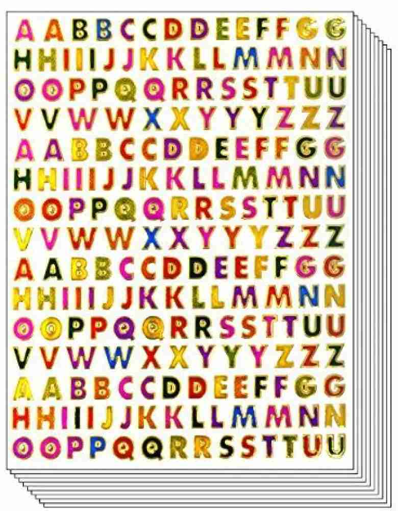 Generic A to Z Stickers, 10 Sheets Colorful Alphabet letters Decorative  Sticker, Scrapbook Stickers, Reflective Stickers - Stickers for - A to Z  Stickers, 10 Sheets Colorful Alphabet letters Decorative Sticker, Scrapbook
