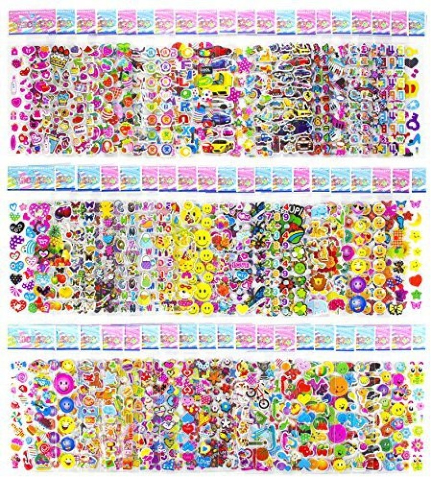 Generic Pack of 60 sheets MCY MoCeYa 3D Puffy Kids Stickers for