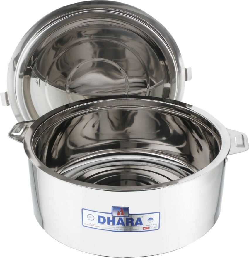 METREY Casserole/HotPot,chapati Box/chapati Container/hot case in Stainless  Steel 10000 ML -CTKTC6042