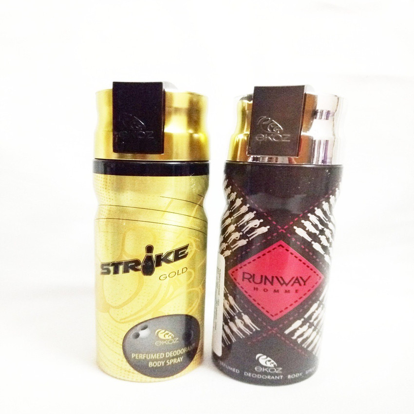 eKOZ STRIKE GOLD AND RUNWAY HOMME Perfume Body Spray For Men