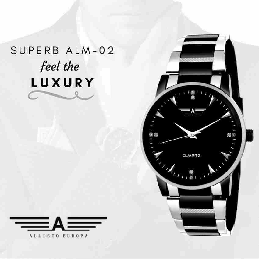 Allisto Europa Black pearl premium quality Analog Watch For Men Buy Allisto Europa Black pearl premium quality Analog Watch For Men AL 02 Online at Best Prices in India Flipkart
