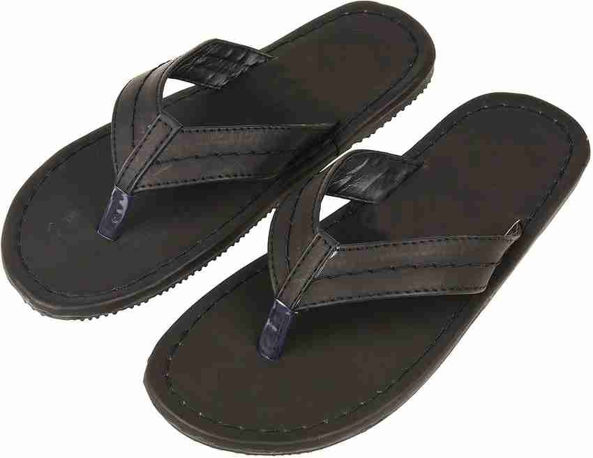 DRUNKEN Men Men s Casual Soft Black PU Flip Flop and House