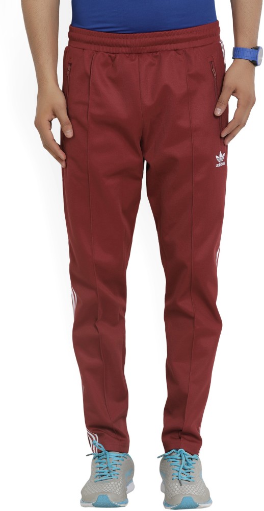 Maroon Front Panel Track Pants