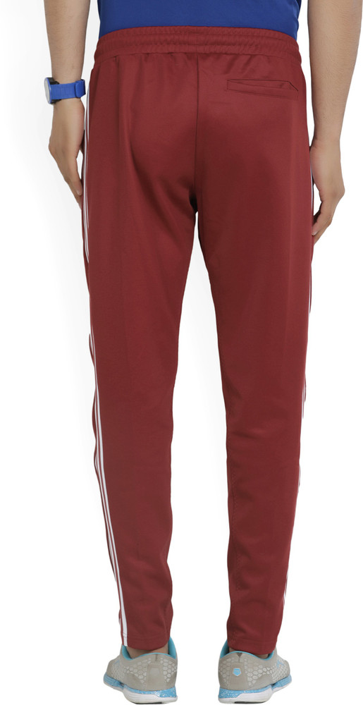 Adidas maroon track pants sales