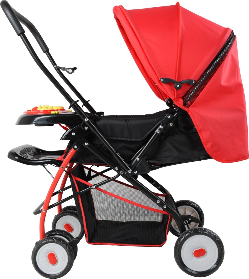 LITTLE Pumpkin Kiddie Kingdom Baby Stroller Pram for kids (Red Black)  Stroller - Buy Stroller in India