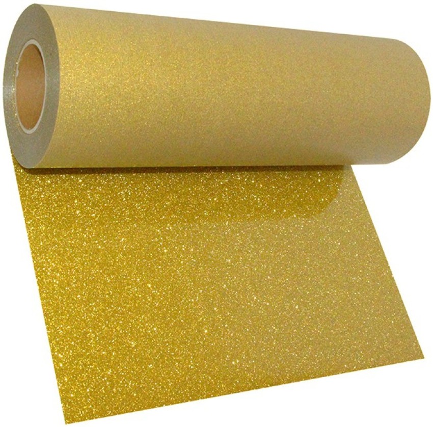 Plain PROFLEX GOLD Glitter Heat Transfer Vinyl Roll For Printing,  Thickness: 120 Um at Rs 250/meter in Ludhiana