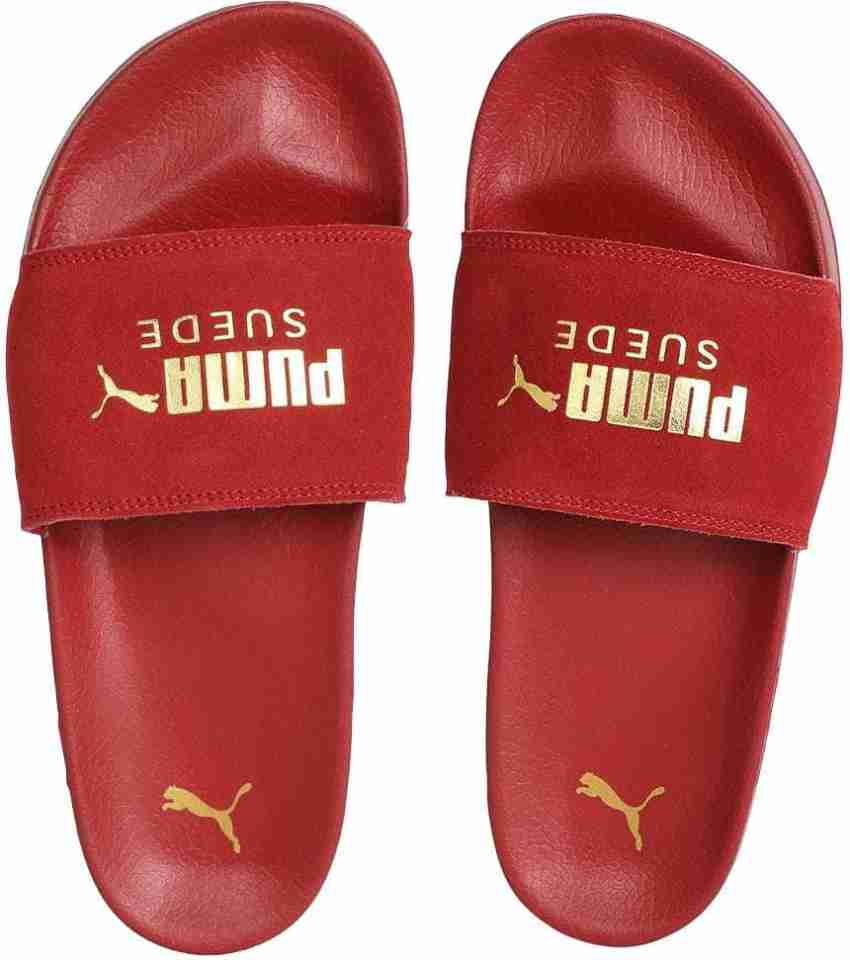 Puma suede slides red on sale