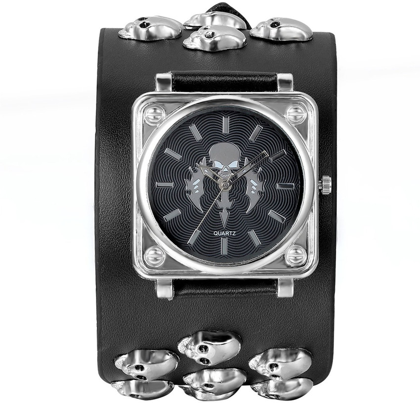 Avaner Avaner Men Punk Rock Collection Skull Analog Quartz Wide