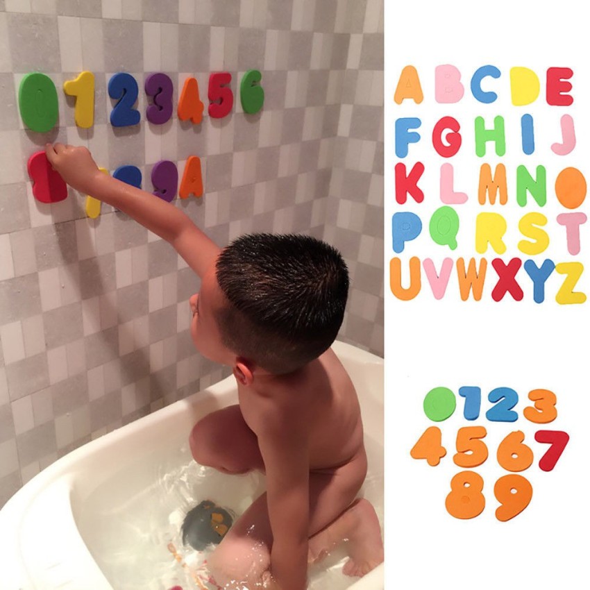 36Pcs Play Set Of Bath Foam Letters & Numbers Educational Shower Toys for  Babys