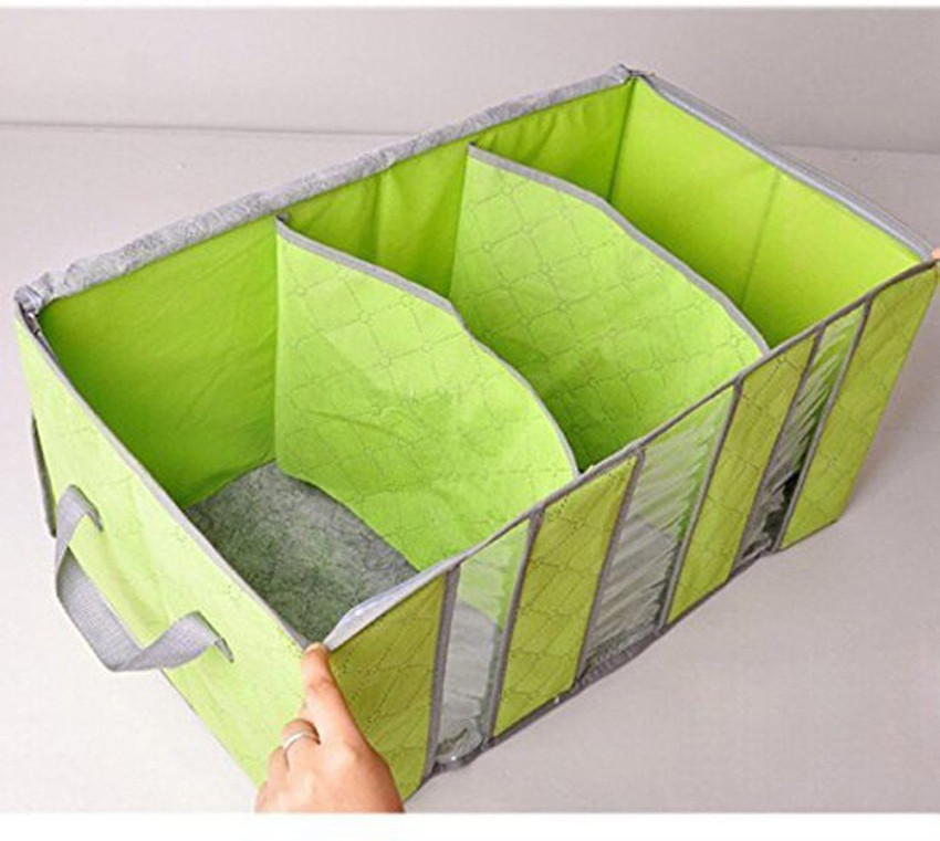 Honestystore Bamboo Charcoal Practical Foldable Clothing Storage