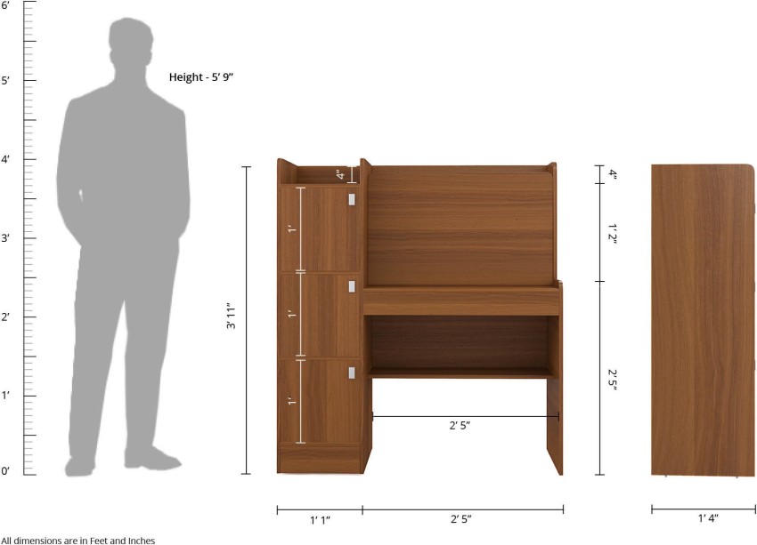 Spacewood Study Table Achiever Rigato Walnut