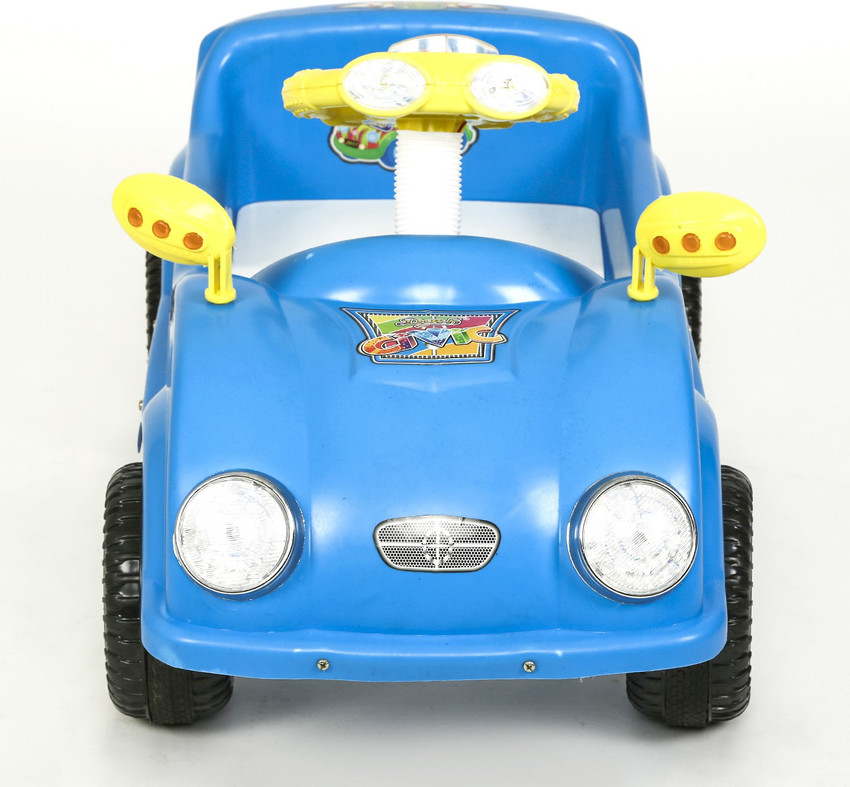 Dash Civic Kids Paddle Car with Lights and Horn Blue Car Non