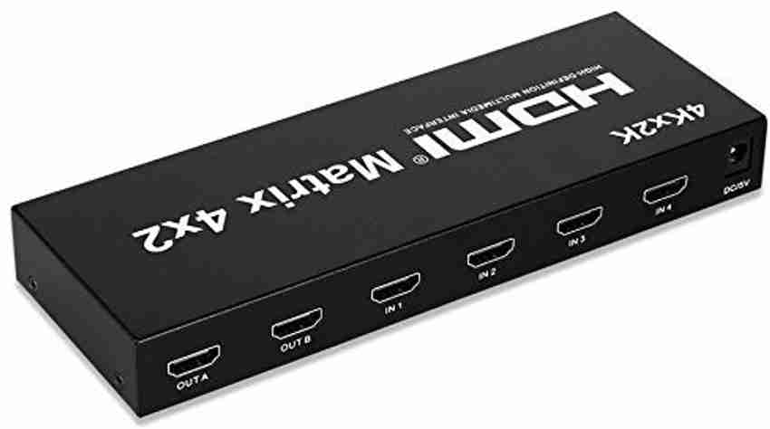 Tobo 4 in 2 out HDMI Matrix Switch Splitter 4x2 Selector Remote