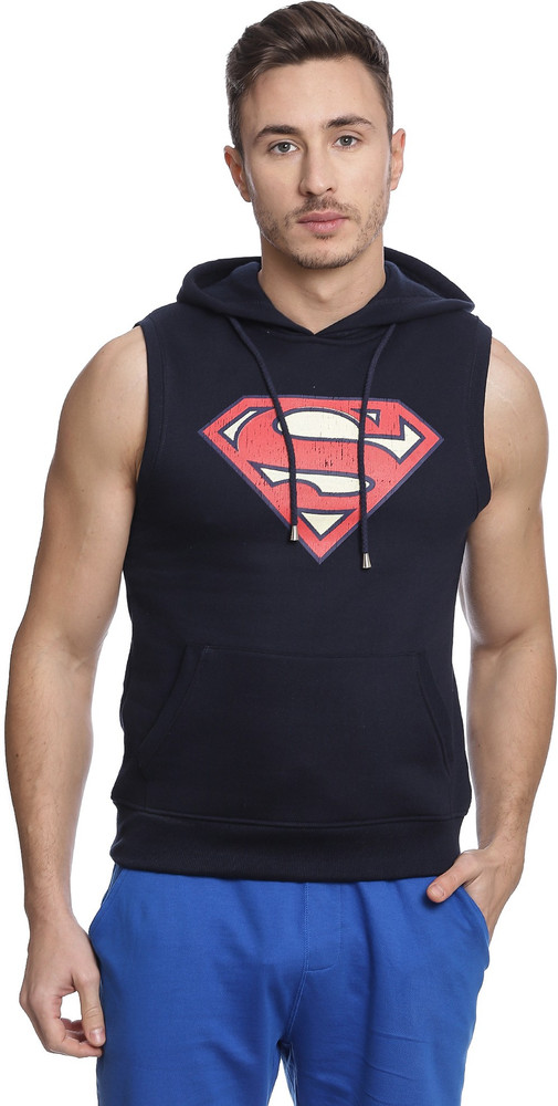 Superman sleeveless hoodie outlet