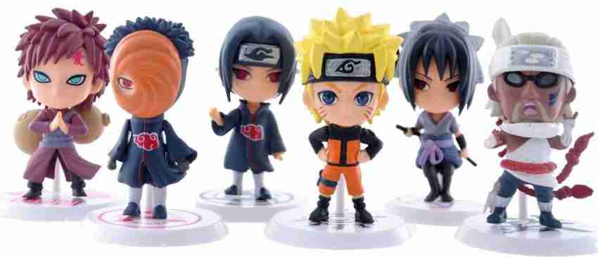 Shrih Anime Naruto Pvc Action Figures - 7 Cms - Pack Of 6 Pcs
