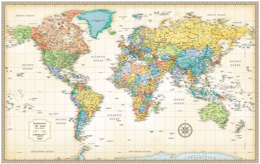 Buy World Classic Poster-Size Map Online