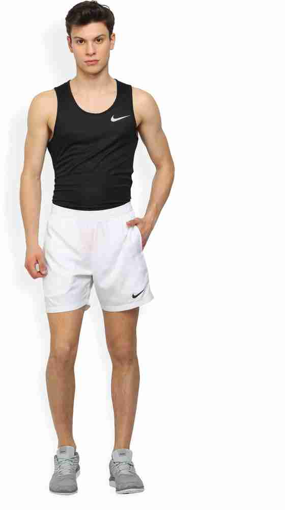 Nike black and white running discount shorts