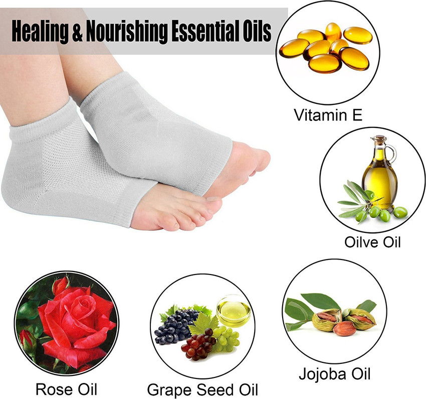 ZYLOCARE Silicon Gel Heel Socks Pad Heel Pain Relief For Plantar Fasciitis Arch Heel Support Foot Pain Heel Pad Foot Care Kit Heel Cushion Heel