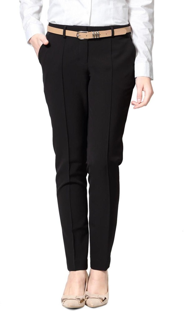 Buy Allen Solly Women's Regular Casual Pants (AHTPWRGFF40416_White_26) at  Amazon.in