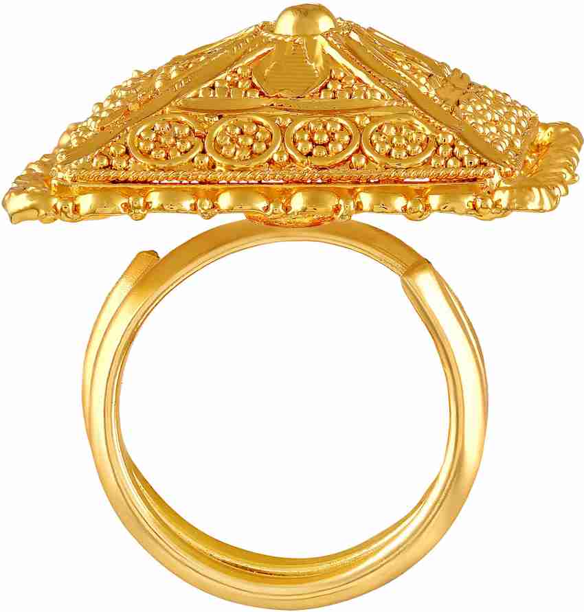 Square shape clearance gold ring
