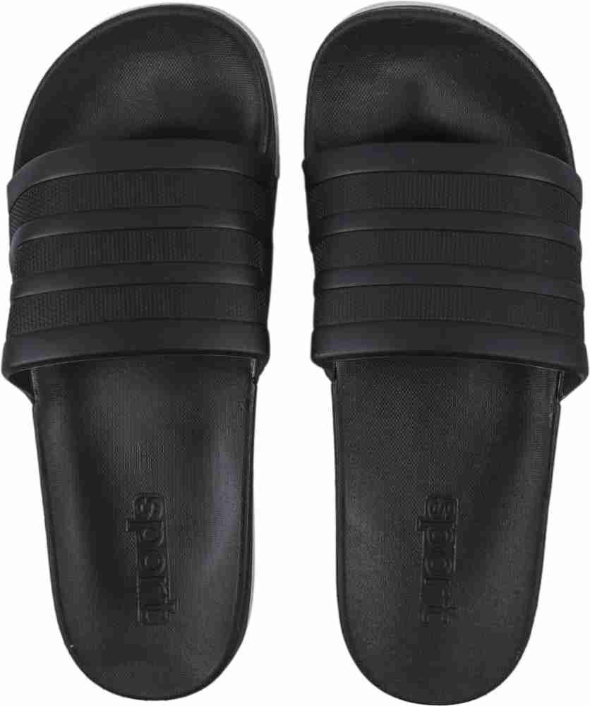 Black discount slider slippers