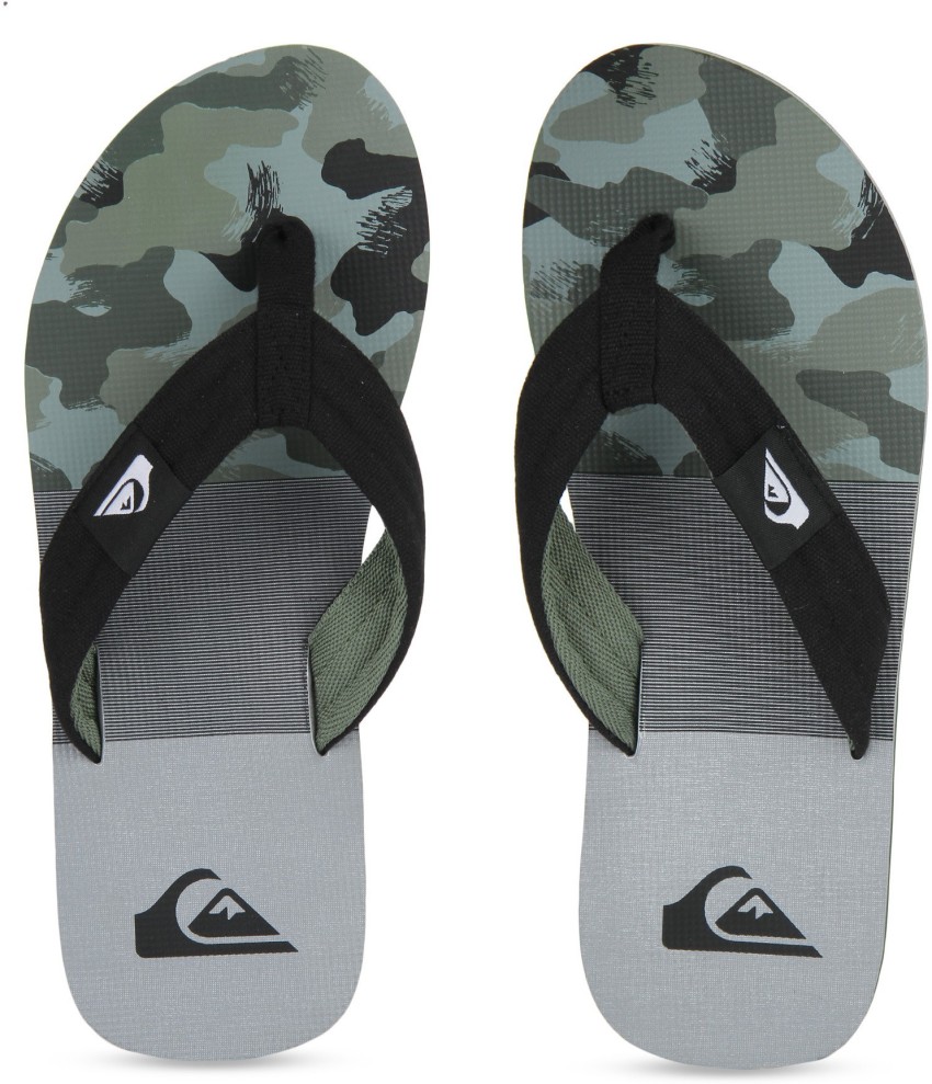 Quiksilver Men Flip Flops Buy BLACK GREEN GREY Color Quiksilver