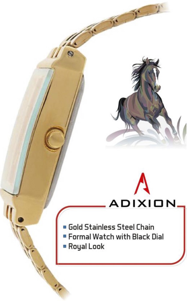 ADIXION Day And Date 18 K Gold Pleating Igp Analog Watch For Men