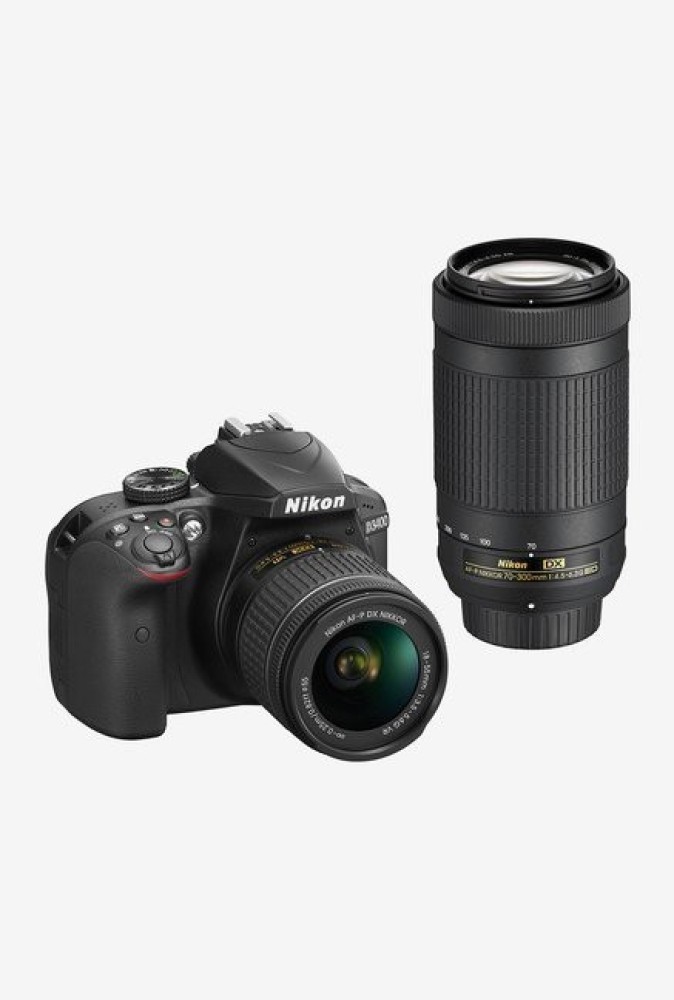 NIKON D3400 DSLR Camera Body with Dual Lens: AF-P DX NIKKOR 18-55 mm f/3.5  5.6G VR AF-P DX NIKKOR 70-300 mm f/4.5 6.3G ED VR (16 GB SD Card