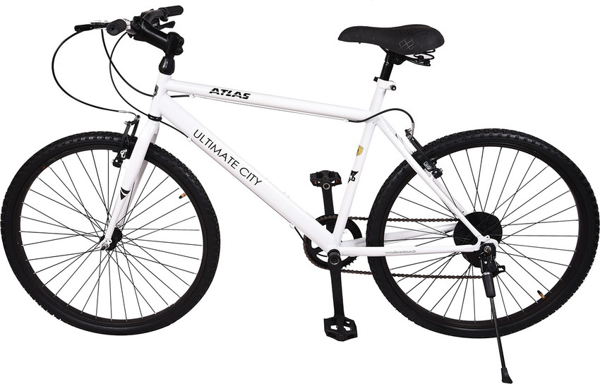 ATLAS Ultimate City Bike For Adults White 26 T Mountain Cycle