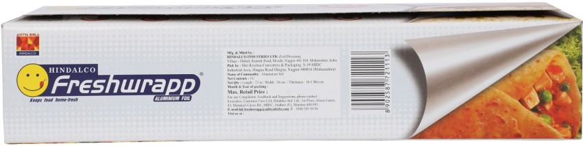 Hindalco Superwrap Aluminium Foil 20g + 10g (pack of 3) - 4 Meters per pack