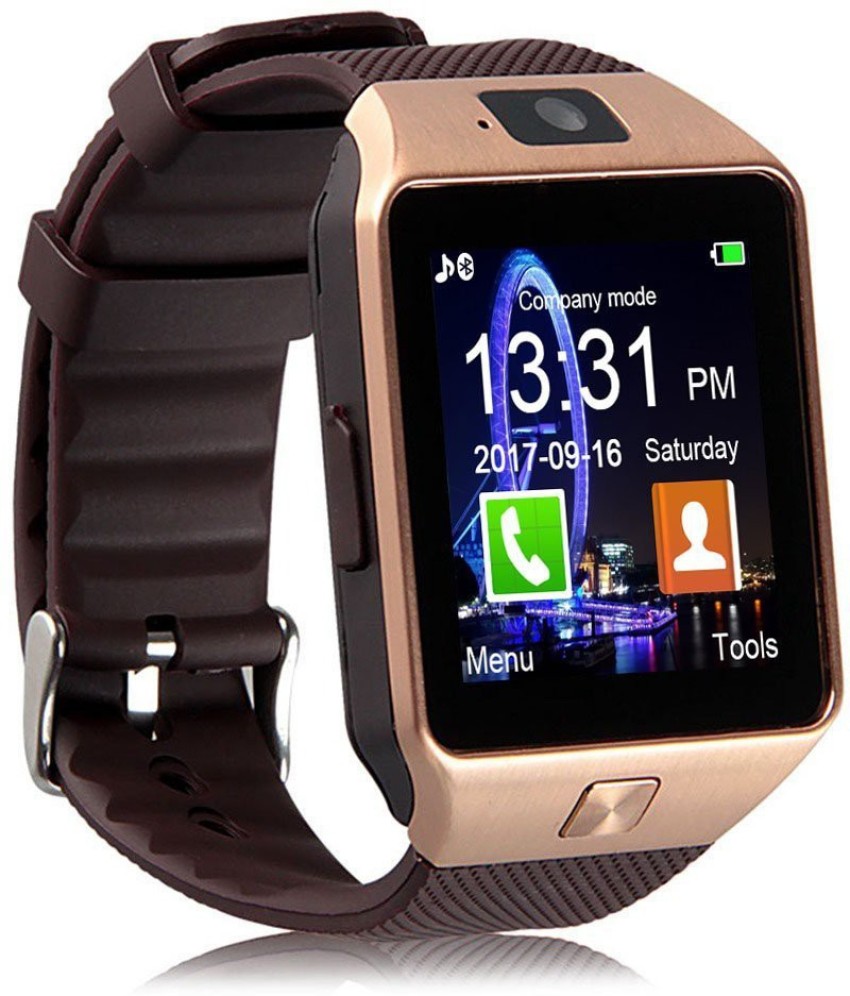 ALONZO Dz09 Gold phone Smartwatch Price in India Buy ALONZO Dz09 Gold phone Smartwatch online at Flipkart