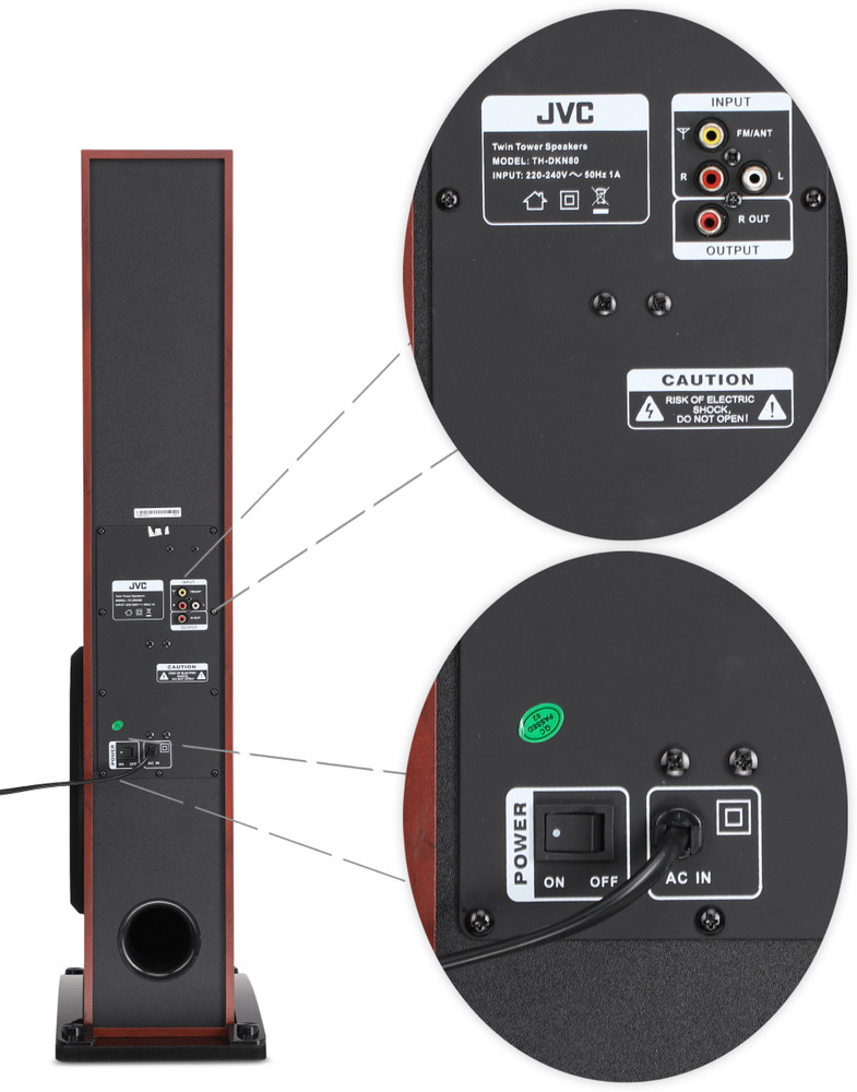 Jvc twin sales tower speakers