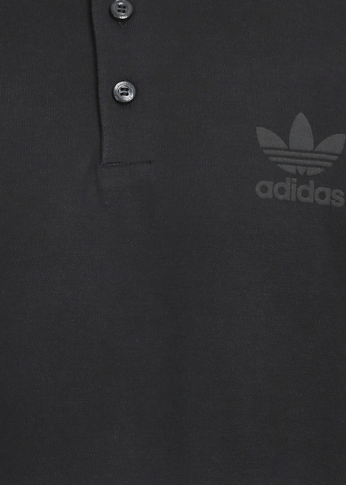 ADIDAS ORIGINALS Solid Men Mandarin Collar Black T Shirt Buy