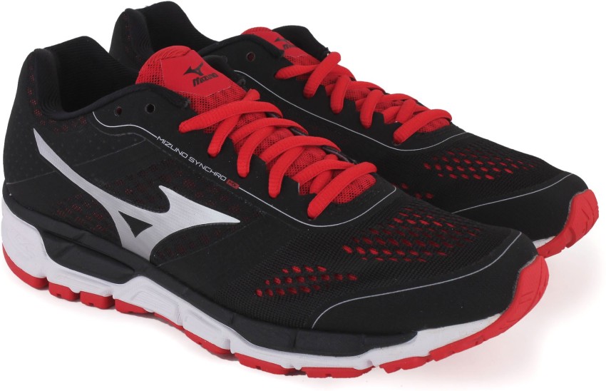 MIZUNO MIZUNO SYNCHRO MX Running Shoes For Women Buy BLACK SILVER HIGH RISK RED Color MIZUNO MIZUNO SYNCHRO MX Running Shoes For Women Online at Best Price Shop Online for Footwears in