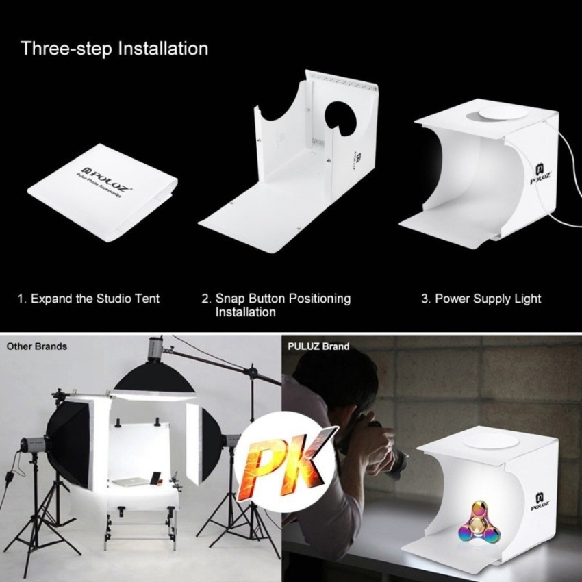 Portable Photo Studio Light Box Photography LED Mini Light Tent or Backdrop  UK