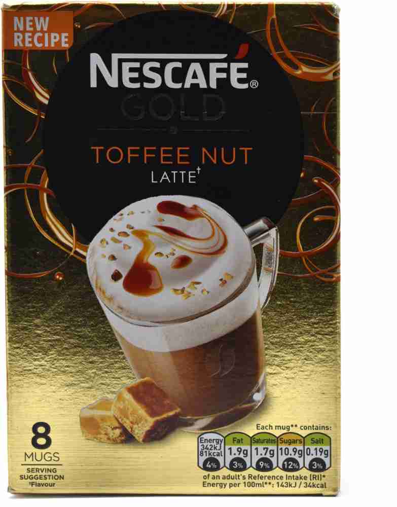 NESCAFE Cappuccino Toffee Nut Latte 8 Sticks 156g - 156 g