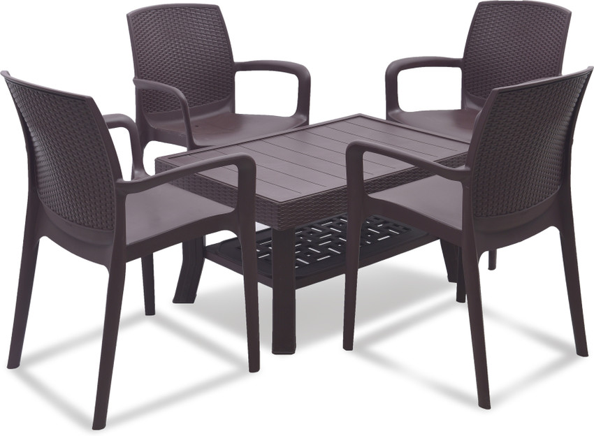 Supreme plastic 2025 table chair set