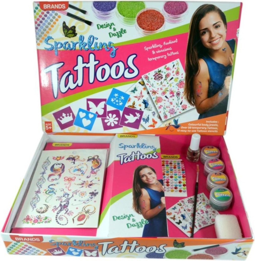 Kids Fest Sparkling Tattoos Permanent Tattoo Kit Price in India - Buy Kids  Fest Sparkling Tattoos Permanent Tattoo Kit online at