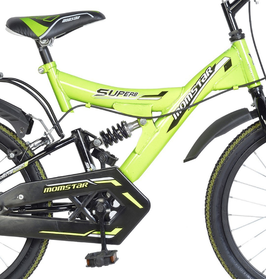 Mustang Momstar Superb Rear Suspension Bike For Kids Of Age 5 8Yrs Green Black 20 T Recreation Cycle Price in India Buy Mustang Momstar Superb Rear Suspension Bike For Kids Of Age 5 8Yrs