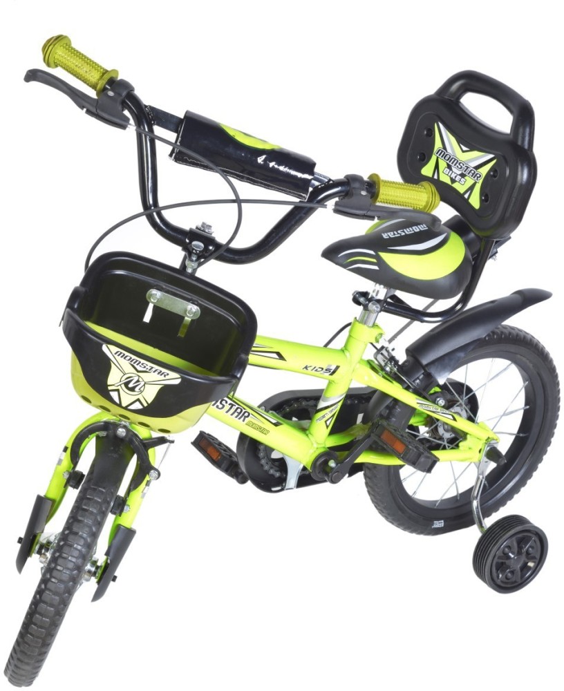 Mustang® Momstar Stunt Bike For Kids Of 2-5Yrs BlackandGreen 14 T Recreation Cycle Price in India