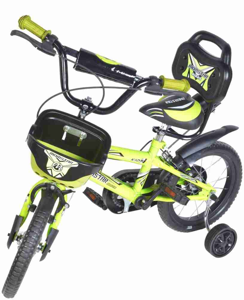 Mustang Momstar Stunt Bike For Kids Of 2 5Yrs Black Green 14 T