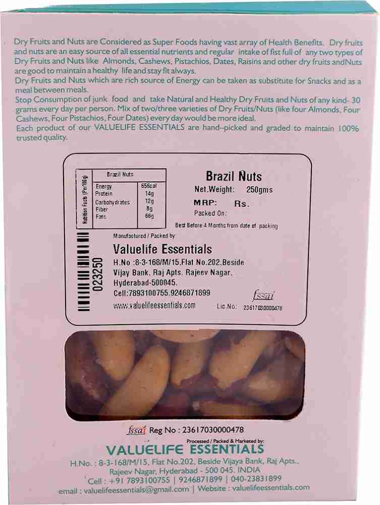 Paiya Organic Brazil Nuts Exotic & Healthy Nuts 200gm at Rs 610