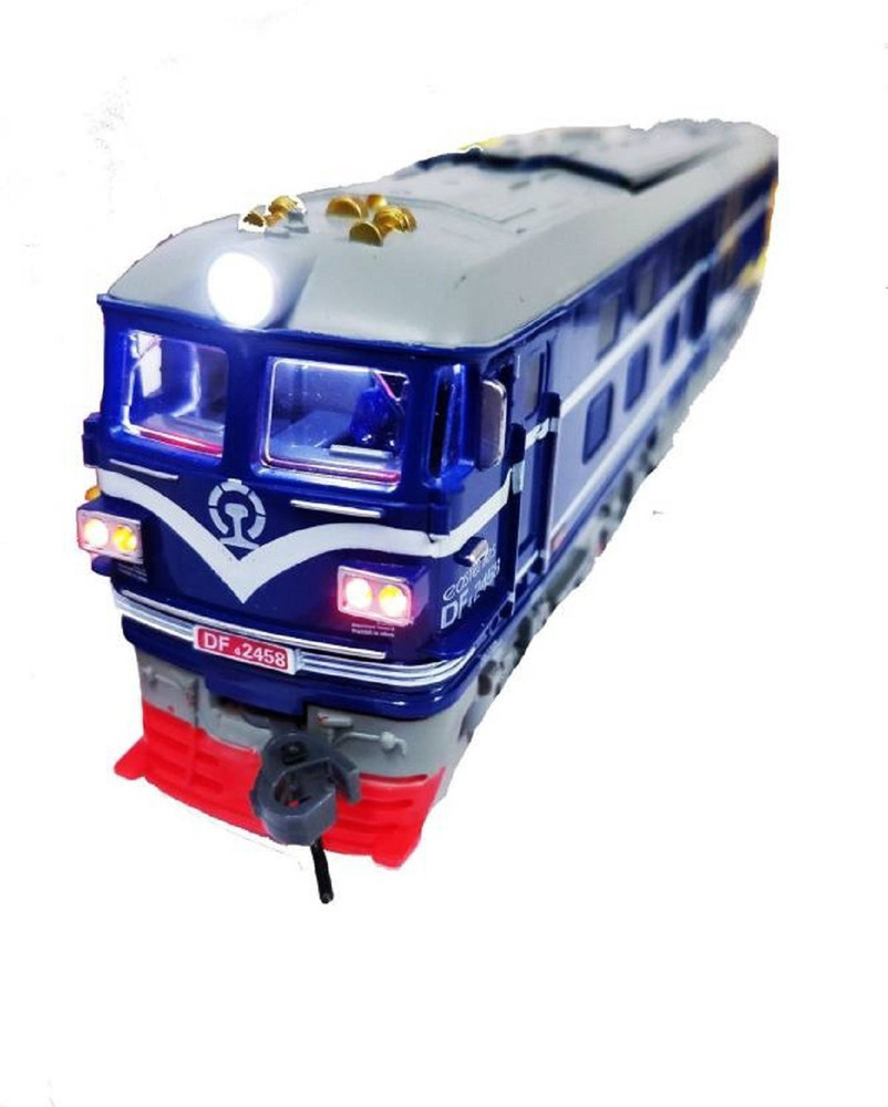 Moving train toy top