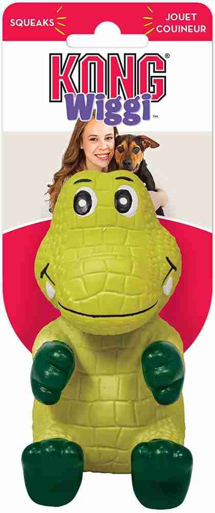 Kong Wiggi Alligator Squeaky Dog Toy