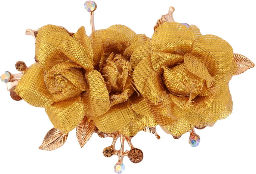 Gold flowers deals for hair